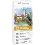 TOMBOW SET 12 DUAL BRUSH PENS COLORES PASTELES