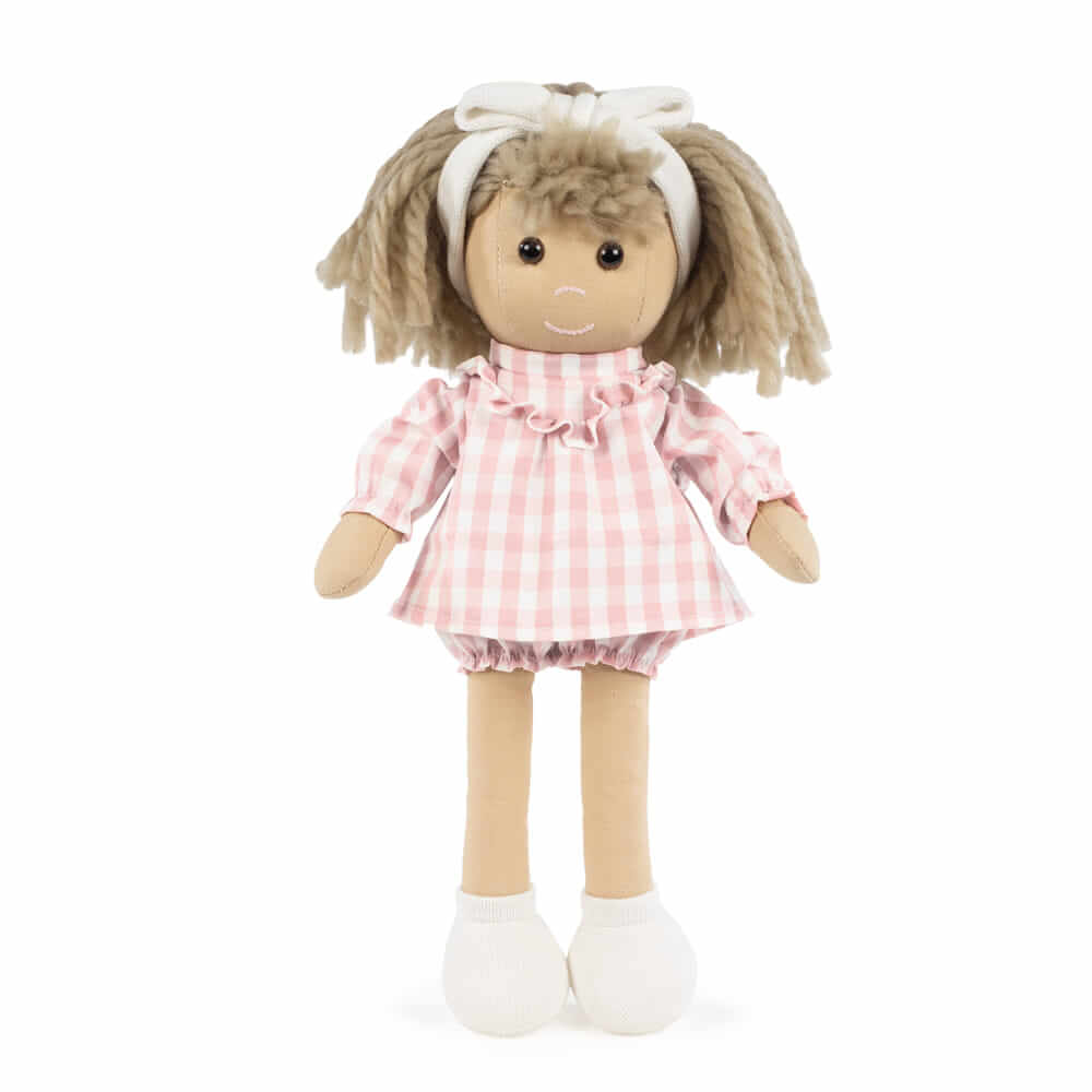 MUÑECA CRIS TOM VICHY ROSA